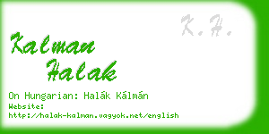 kalman halak business card