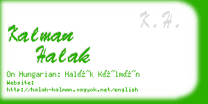 kalman halak business card